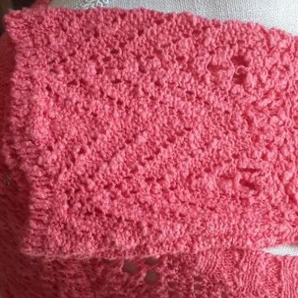 NWT, LUCKY BRAND, Coral Open Weave Knit Sweater Size Large - Picture 4 of 8